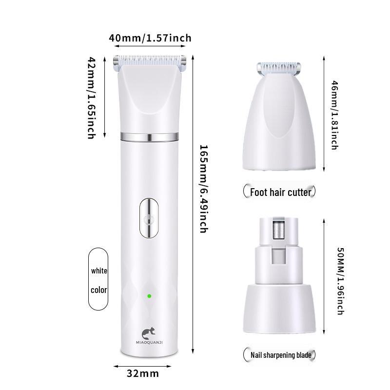 Multifunctional Pet Grooming Tool: Shaver, Clipper, Nail Grinder & Trimmer