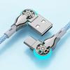 1M 2M Usb To Type C Fast Charging 180 Degree Rotation Cable Alloy Braided Data Cable For Xiaomi Samsung Huawei Phone Charger