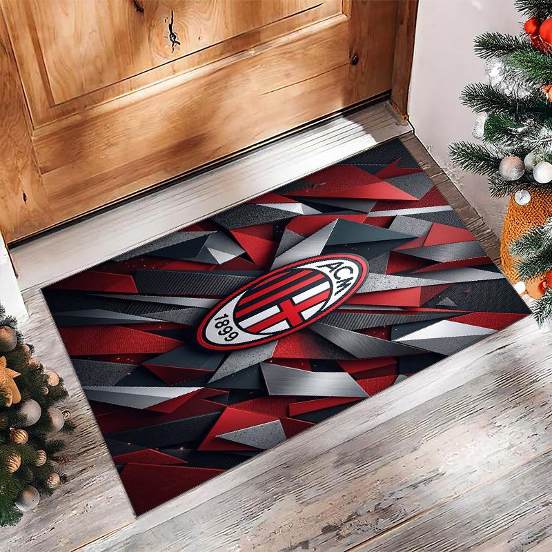 AC Milan Printed Flannel Area Rug Non Slip Soft Polyester Floor Carpet Indoor Decor Mat for Bedroom Living Room Sofa Game Room Home Decoration