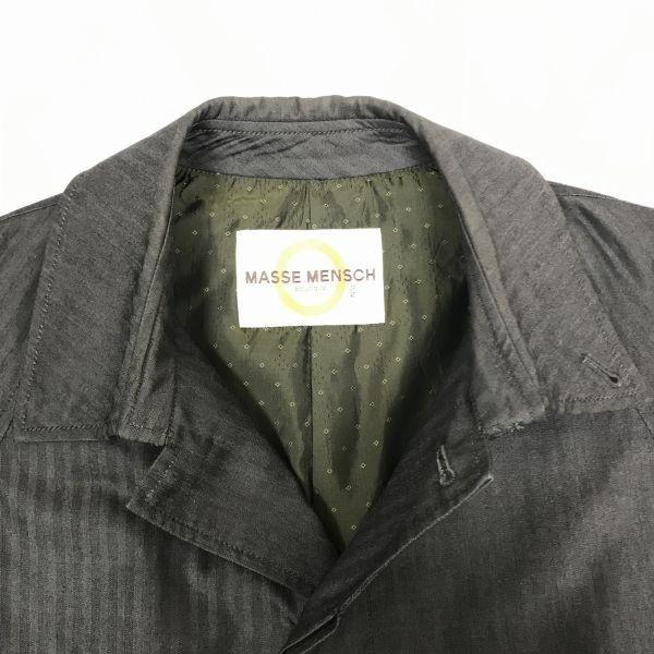 Made in Japan/MASSE MENSCH/Wool Chesterfield Coat/Outerwear/L/Dark Gray/(USED)