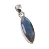Natural Labradorite Gemstone 925 Solid Sterling Silver Gift Pendant 1.25" U6h47