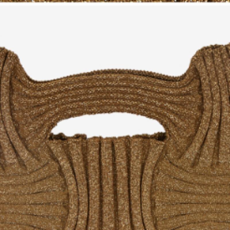 Pleatsmama Glitter Camel Newbow Bag