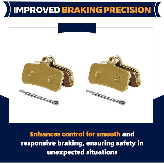 4-Pack Front and Rear Disc Brake Pads Replacement for Surron Light Bee X/S, Segway X160 X260, Talaria Sting R MX3 MX4 Electric Dirt Bike Parts