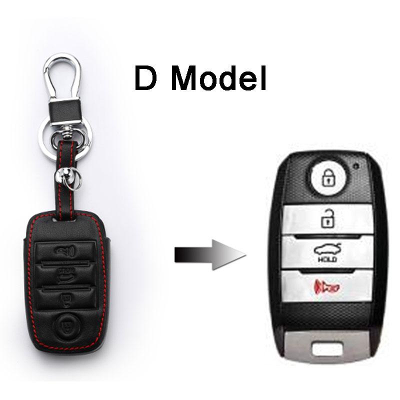 Genuine Genuine Leather Smart Flip Key Fob Cover Remote Case Fit For Kia Rio Sportage Soul Ceed Fit For Hyundai I30 Verna Veloster I35 Winter