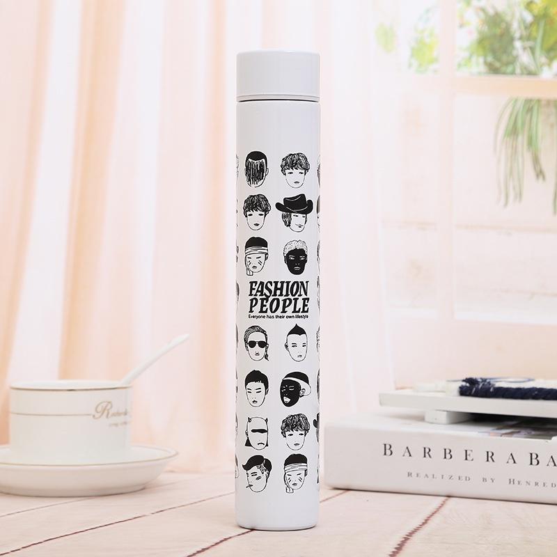 Živý a odolný letní hrnek proti vlkům Barevný kreativní štíhlý rovný hrnek pro aktivní životní styl