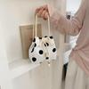 Polka Dot Nylon Drawstring Crossbody Bag Soft Lightweight Adjustable Strap Fashion Shoulder Purse for Women Shopping