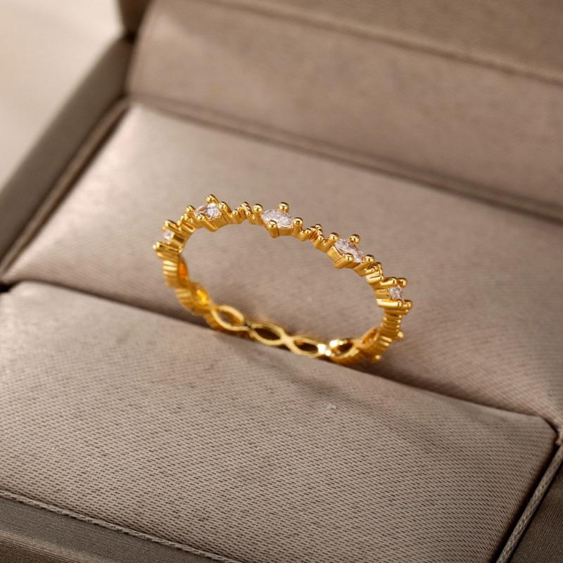 Zircon Ring Niche Unique Design Ring Daily Commuting Wear Hand Jewelry