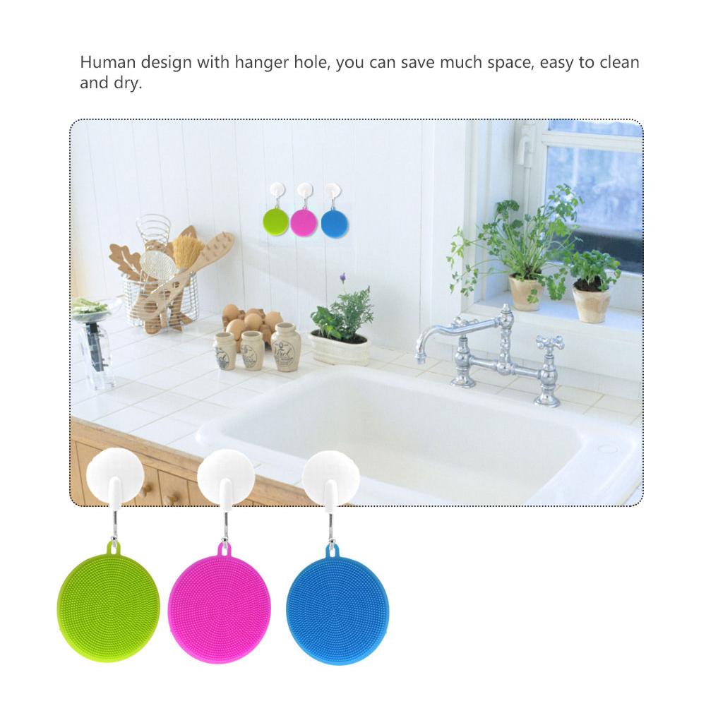 Multi-purpose Safe Silicone Brush Cleaning Mat Pads Heat-Resistant Dish Washing Brush Cleaner