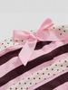 Women's Sweet Girl Striped Polka Dot Corset Top: Summer Bow Knot Bandeau Cropped Bustier
