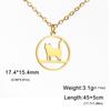 Cazador Walking Cat Kitten Necklace for Women Stainless Steel Round Pendant Animal Chain Necklaces Jewelry 2026 Wholesale New