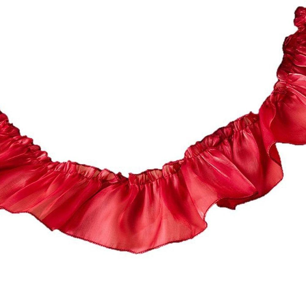 New 5cm Wide Satin Ribbon Trim Pleated Ruffled Edge Ruffle Trim Satin DIY Pleated Lace Trim Dress Decoration