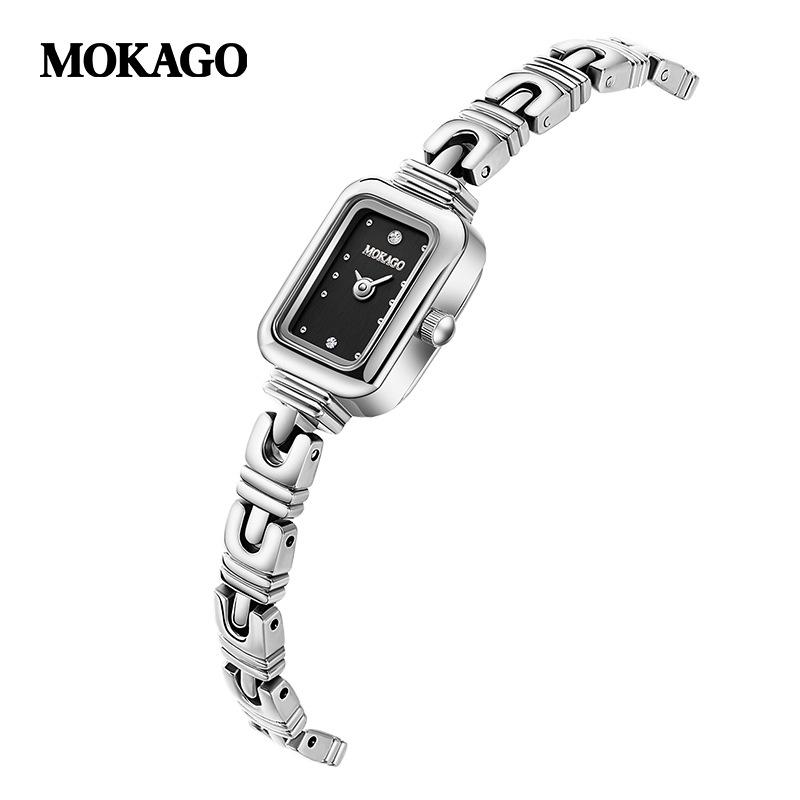 Mokaga Women s Retro Waterproof Square Alloy Watch - Slim, Fashionable Design