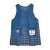 Kusuguru Japan Apron Fleece Side Button Apron 236637 Blue M-L