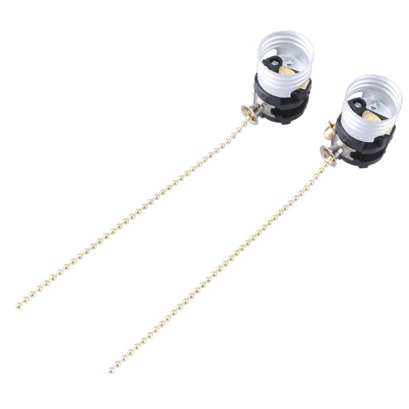 E26 Light Socket Lamp Socket Replacement with Switches Pull Chain Lamp Repair Part Suitable for Table Lamp Floor Lamp