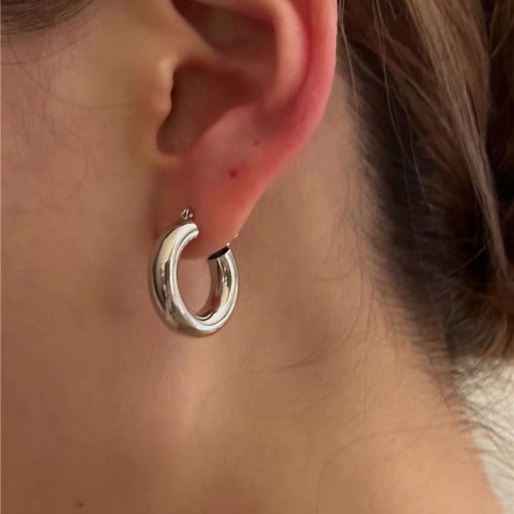 

BF CLUB 925 Sterling Silver Round Earrings For Women Girl Sexy Fashion Trendy Jewelry Gift Party Wedding pendientes