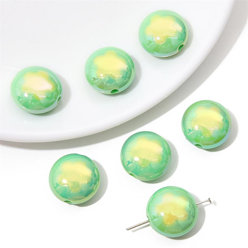 Akrylové pokovené barevné makaróny Vícebarevné krémové korálky s medvídky pro DIY Náhrdelník Náramek Náušnice Výroba šperků