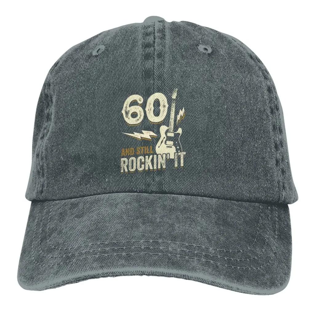 Guitar Rock Multicolor Hat Peaked Men Women's Cowboy Cap 60th Birthday Baseball Caps Personalized Visor Protect Hats