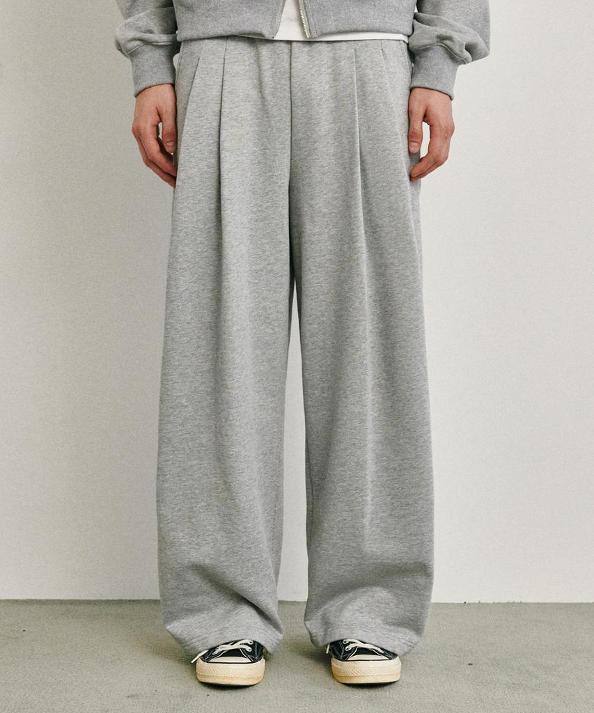 GLW Wide Double-Pleat Sweatpants Gray