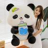 Cute Feeding Bottle Panda Rag Doll Plush Toy Girl Soothes Sleeping Doll Gift for Girlfriend Children Doll