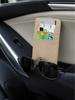 1Pc Car Sun Visor PU Leather Organizer - Multifunctional Sunglasses & Card Holder, Velcro Design, Universal Fit.