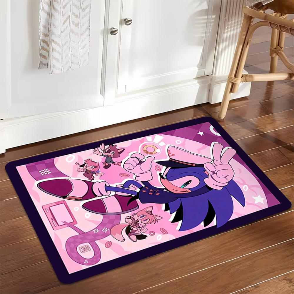Sonic The Hedgehog Heroes Decoration,Carpet,Living Room,Bedroom, Non-slip,Square rug