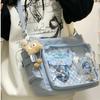 Velkokapacitní JK taška přes rameno Harajuku Lolita kabelka Módní průhledná Itabag Student