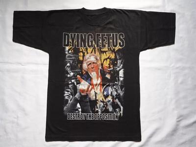 DYING FETUS Μπάντα Destroy The Opposition Μαύρο T-Shirt Μπλουζάκι Άνδρες Γυναίκες Καλοκαίρι Ανδρικό T-Shirt Στρογγυλή Λαιμόκοψη Βαμβακερό Μπλουζάκι
