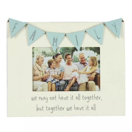 Celebrations Love Life Family Bunting Photo Frame