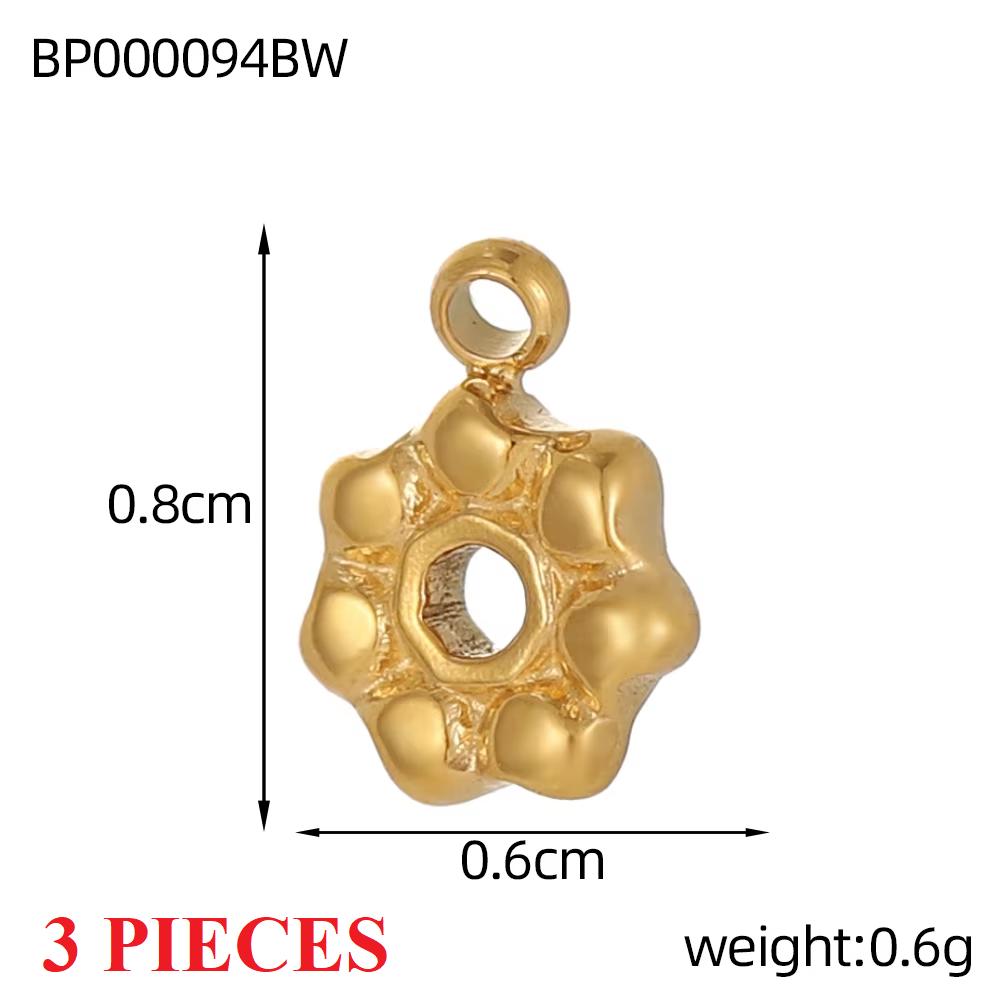3PCS/LOT CARLIDANA Vintage Luxury Stainless Steel Natural Stone Star Eye Sunflower Pendants Charms for DIY Jewelry