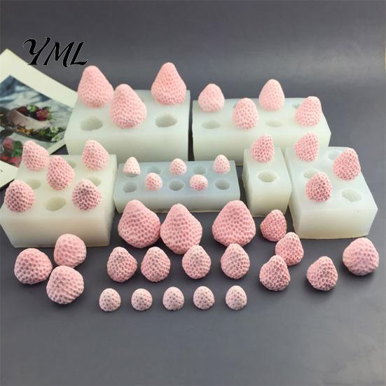 Professional Pastry Making Tools Strawberry Shaped Silicone Mold, DIY Mousse Cake Ice Cream Easy Demoulding Molds Chocolate Maker, Baking Resin Candle