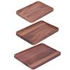 Walnut Service Plate Square Decoration Fruit Food Dessert Plate Tray Wooden BBQ Plate