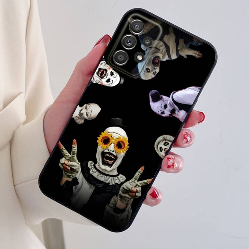 Art the Clown horror T-Terrifier Phone Case For Samsung S25,24,21,22,23,30,Ultra,20,Plus Black soft silicone case
