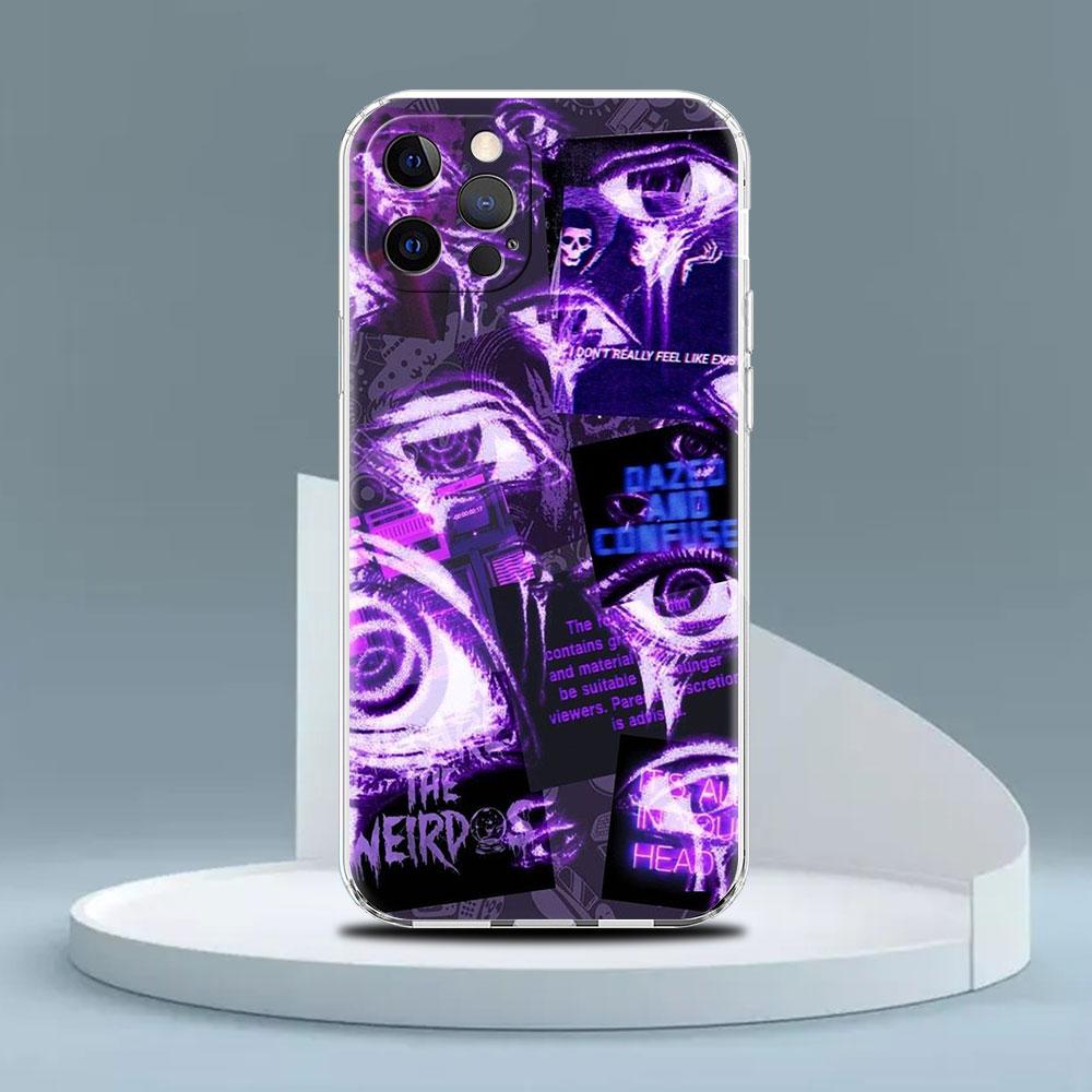 Scary Face Eyes Smiley Clear Case For Apple iPhone 13 11 14 12 Pro 7 8 Plus XR X XS Max 6 6S 13Pro Silicone Phone Cover