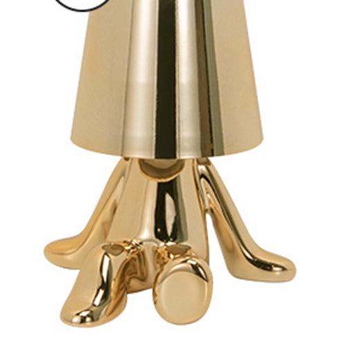 Italien Little Golden Man Bordslampa Touch Switch LED Nattljus Kafé Bar Sovrumsinredning Tänkare Rumsdekorlampa