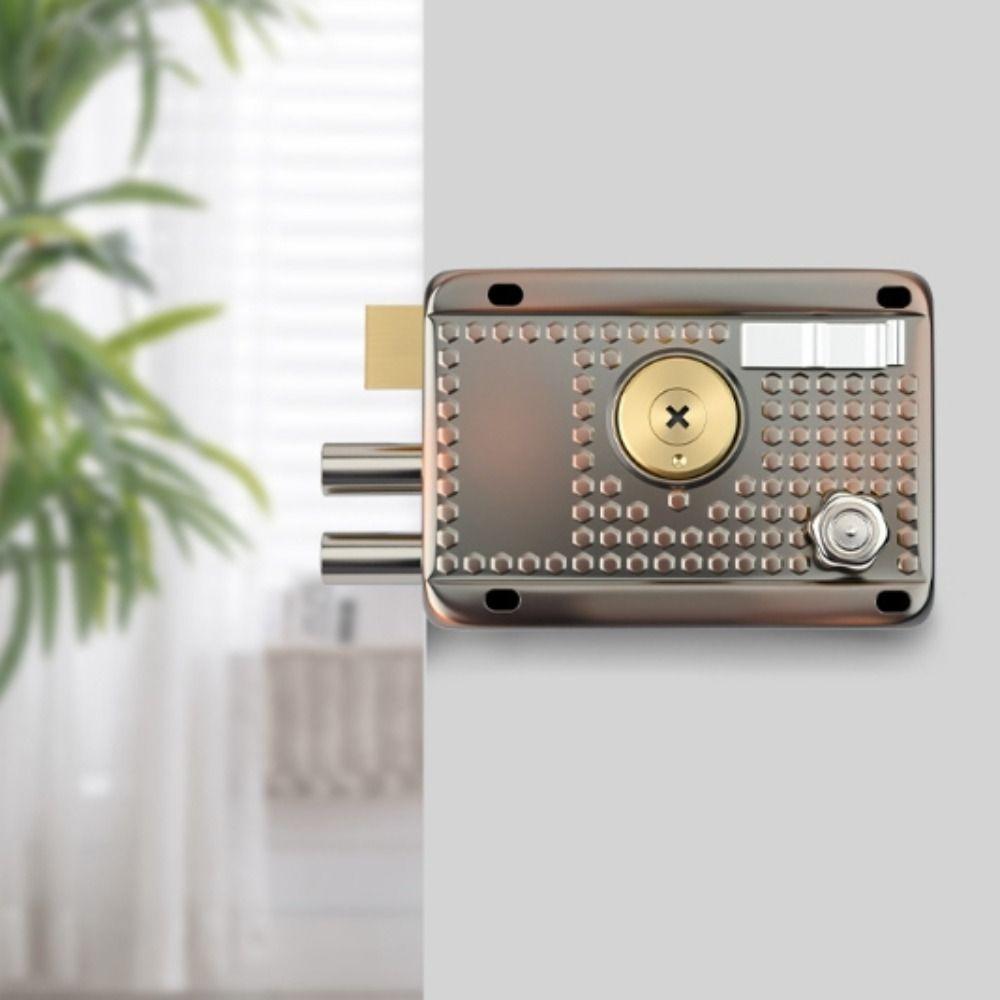 Stainless Steel Exterior Door Lock High Strength Steel Copper Hook Anti-theft Door Lock Dead Bolt Multiple Insurance
