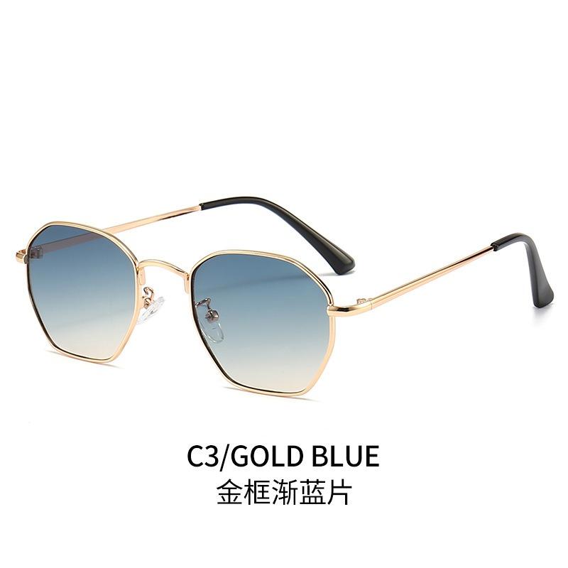 2023 Unique Personal Vintage Polygon Men and Women Sunglasses Metal Frame Irregular Frame Fashion Sunglasses