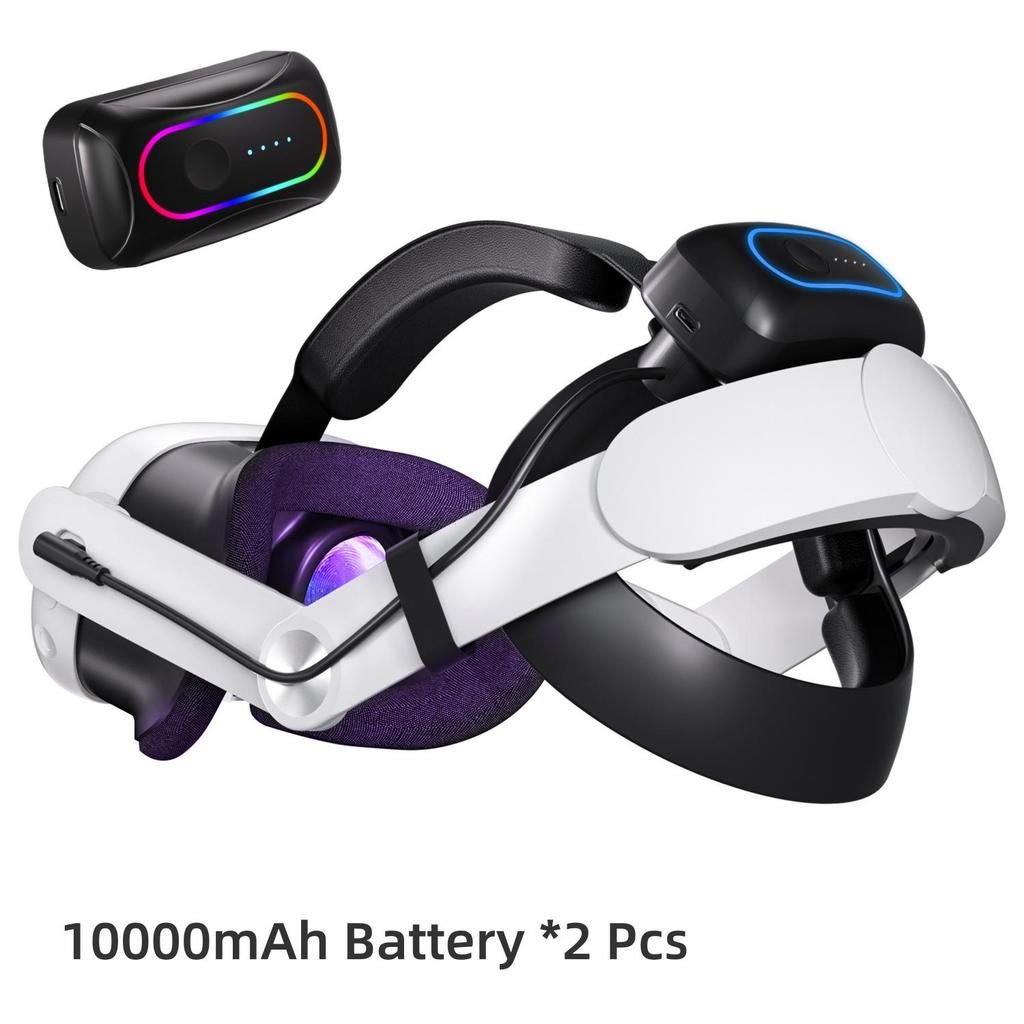 With 10000mAh Battery Comfort Head Strap for Meta Quest 3/Quest 3S Replacement of Elite Strap Enhanced Playtime and Support