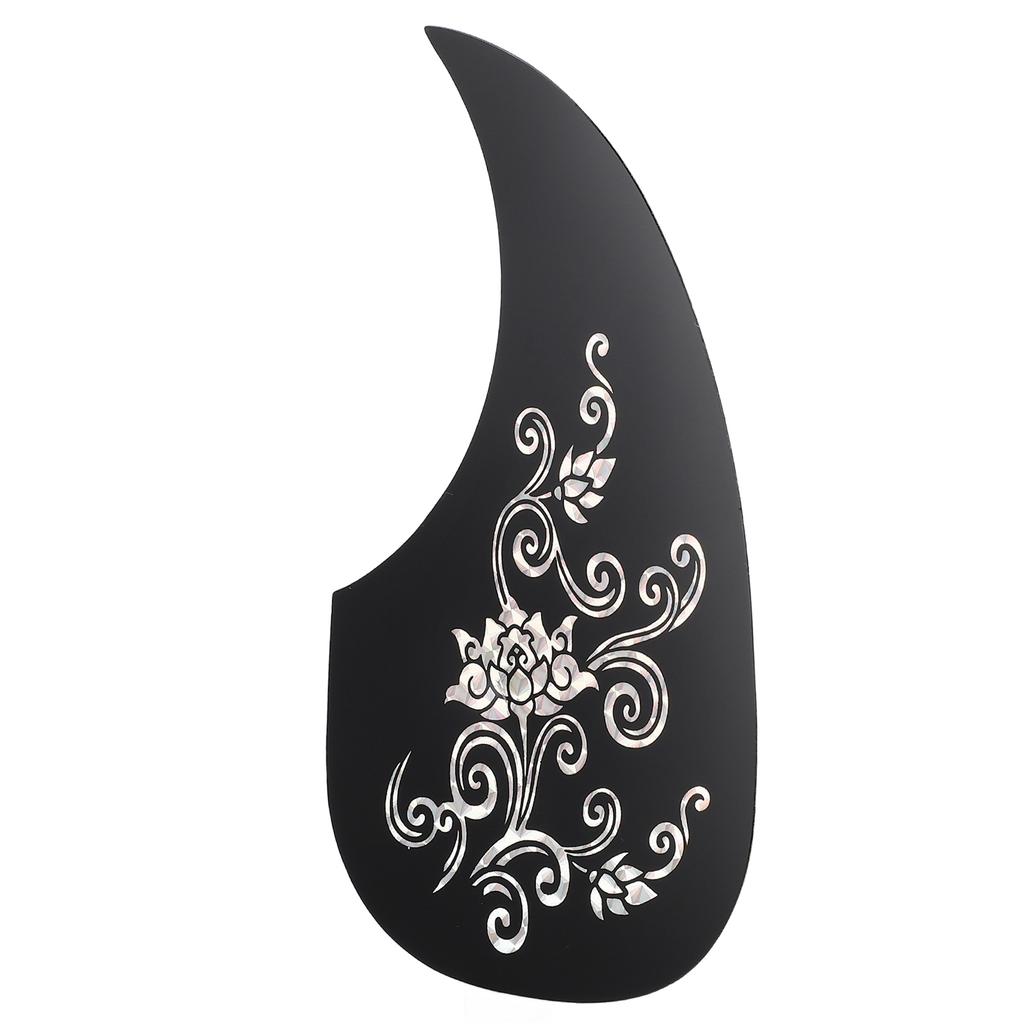 Guitar Pickguard PVC Protective Decorative Self Adhesive Acoustic Guitar Scratch Plate Silver Pattern