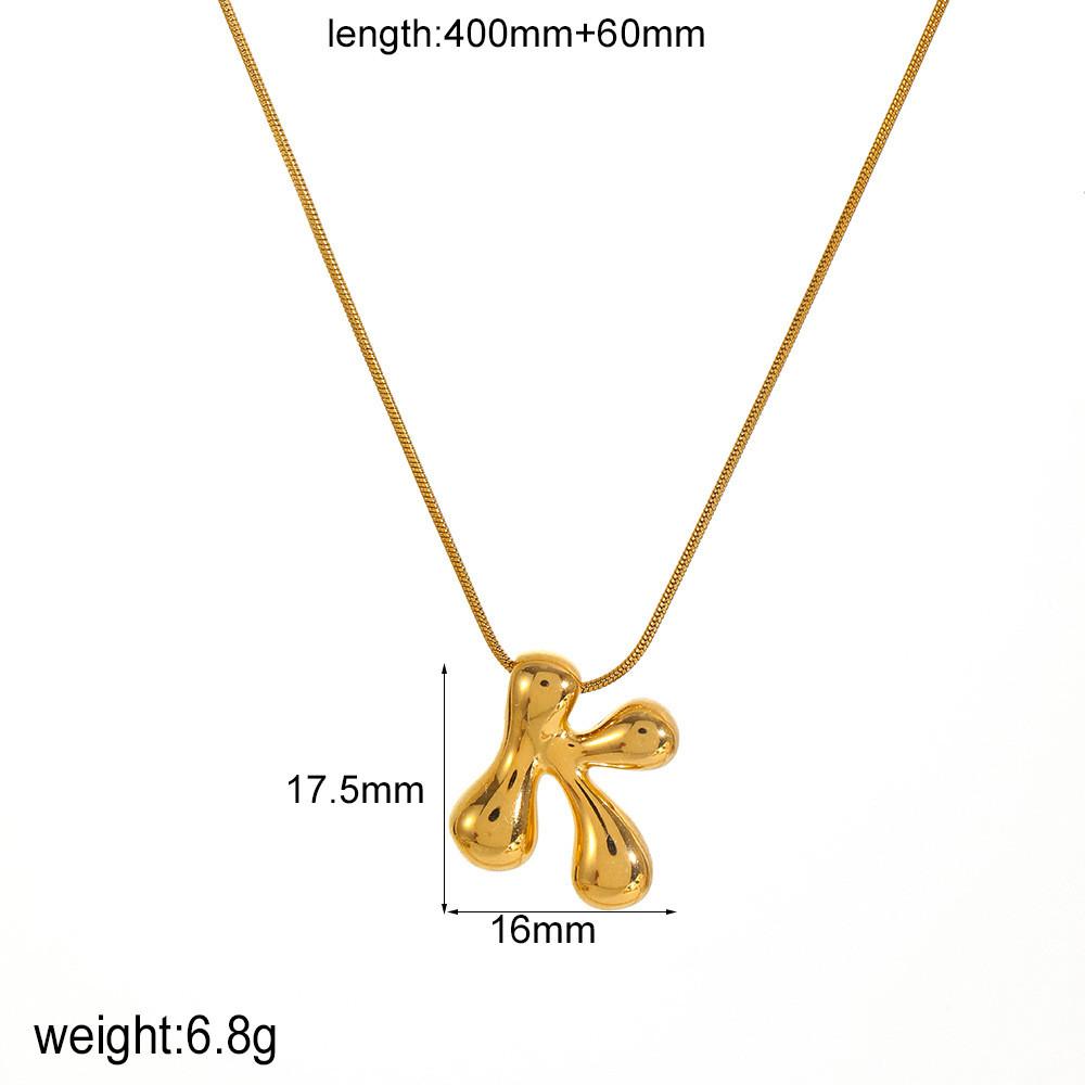 Personalized Gold Stainless Steel Letter Necklace With Diy Name Pendant For Men Women