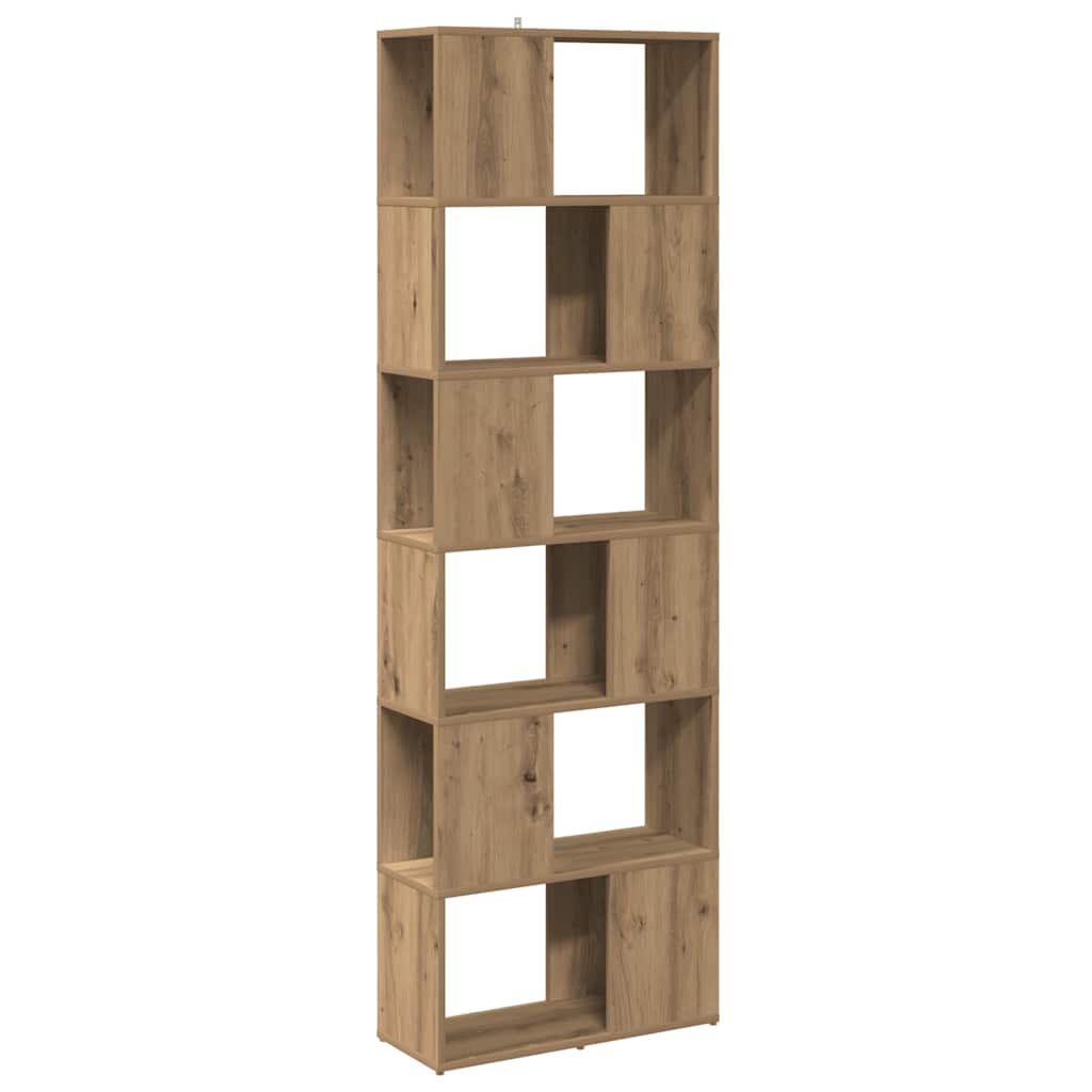 Bookshelf Room Divider Artisan Oak 60 x 24 x 186 cm