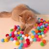 10~60pcs Cats Toys Interactive Training Toy for Pet Kitten Creative Balls Games Stretch Plush Ball Toys Pet Supplies TMZ