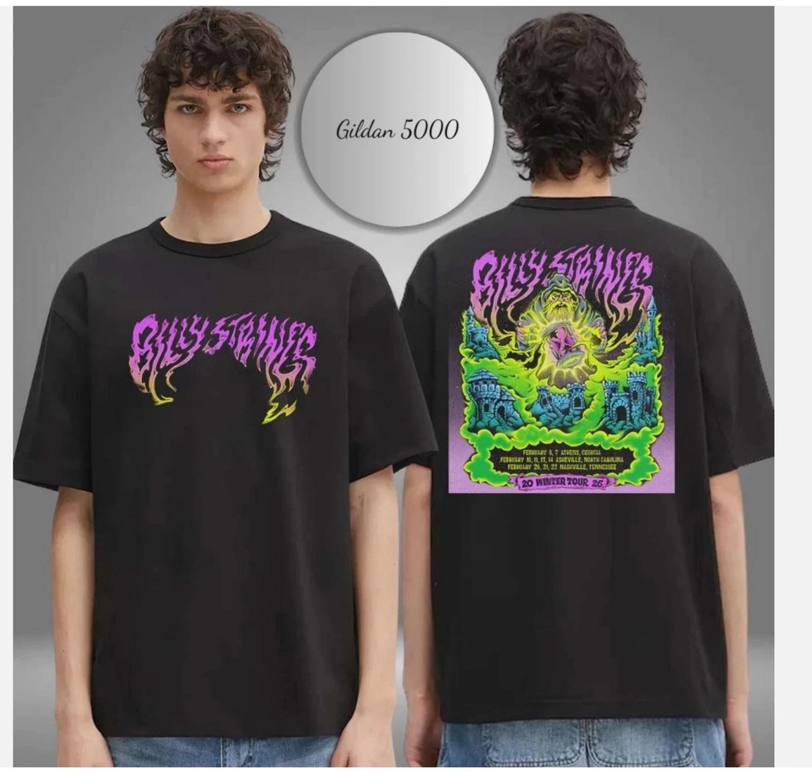 Billy Strings Poster Winter Tour 2026 Schedule Unisex 100% Cotton T-shirt Mens Tees Top M