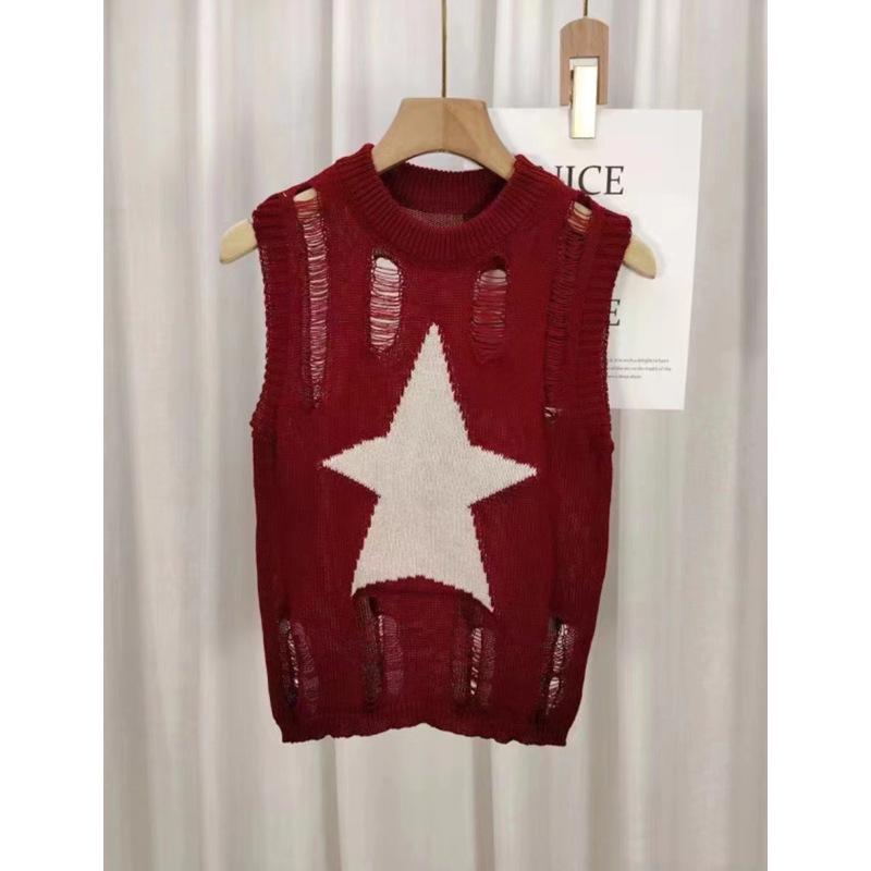 Women's Hollow-Out Knit Camisole - Bodycon, Short, Hot Girl Design