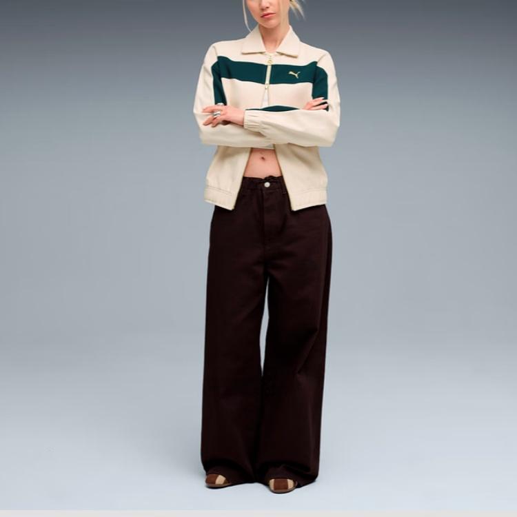 Puma Comfortable Versatile Sports Casual Knitted Long Sleeve Jacket Women Jackets 633960-87