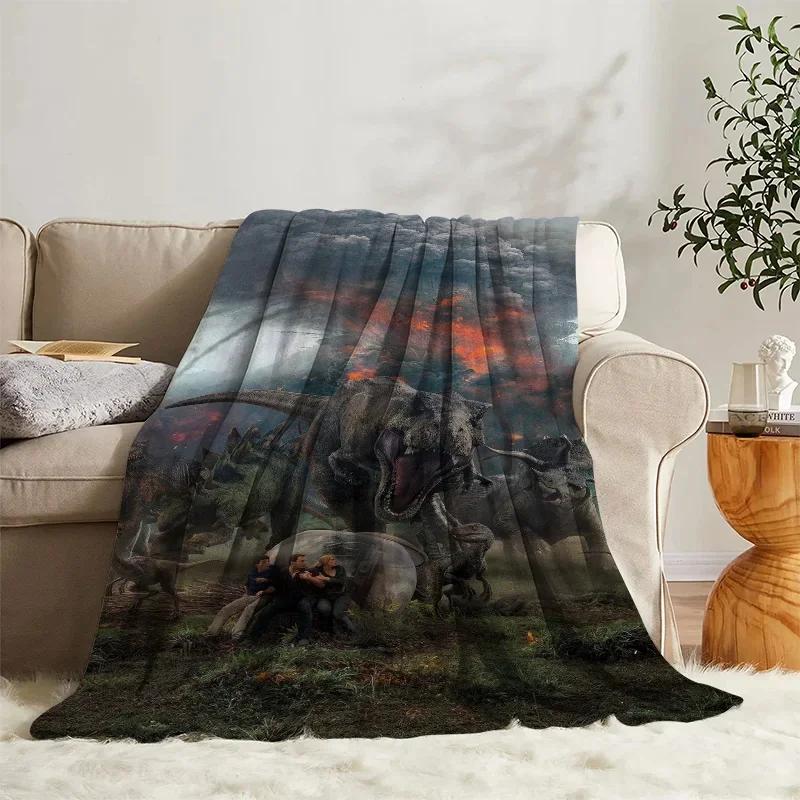 Fluffy Blanket  J-Jurassic Park Bed Sofa Camp Nap Bedroom Decor Bedspread Soft Fleece Home Textile Birthday Wedding Gift Blanket