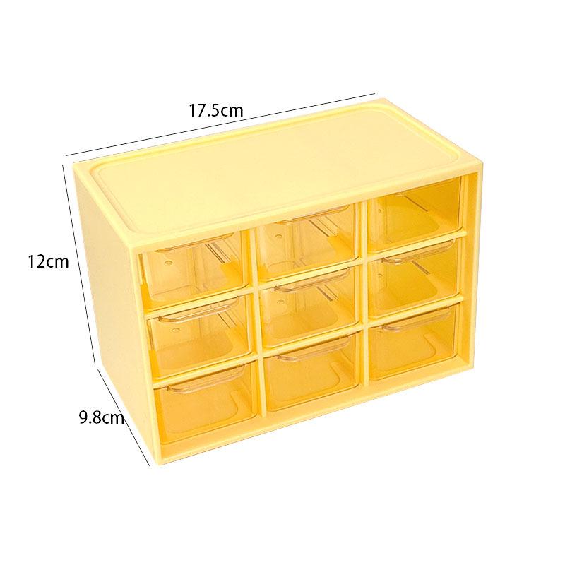 Transparent Nine-Grid Desktop Drawer for Jewelry & Cosmetics