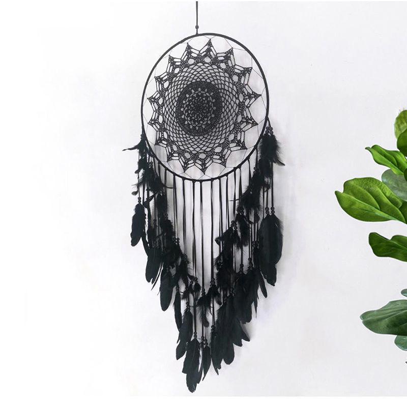 Handmade Indian Dream Catcher Feather Wind Chime - Creative Wall Hanging for Bedroom or Homestay Decoration