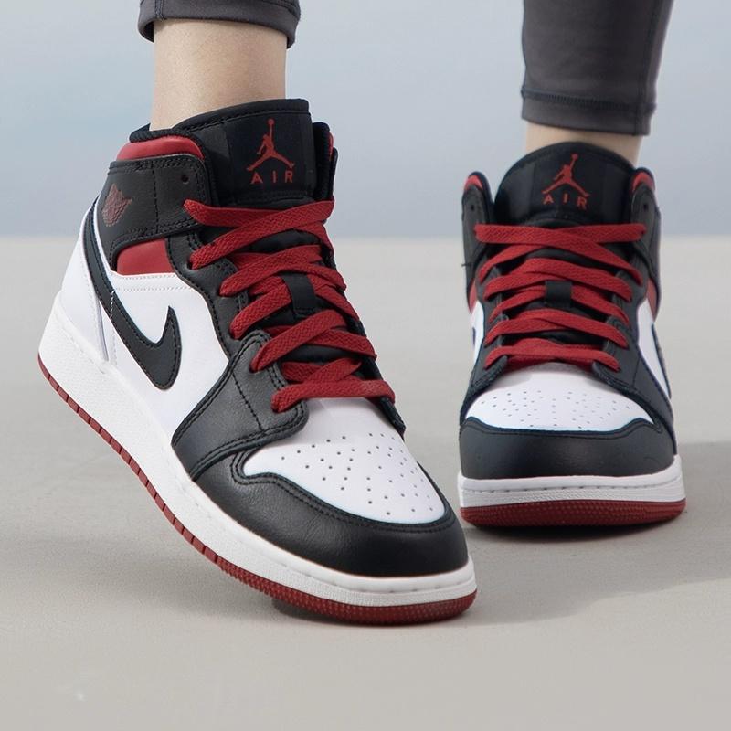 (GS) Air Jordan 1 Mid 'Gym Red Black Toe' Kids' DQ8423-106