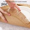 Tassel Table Mats Braided Round Placemats Woven for Kitchen Dining Large Plate Mat