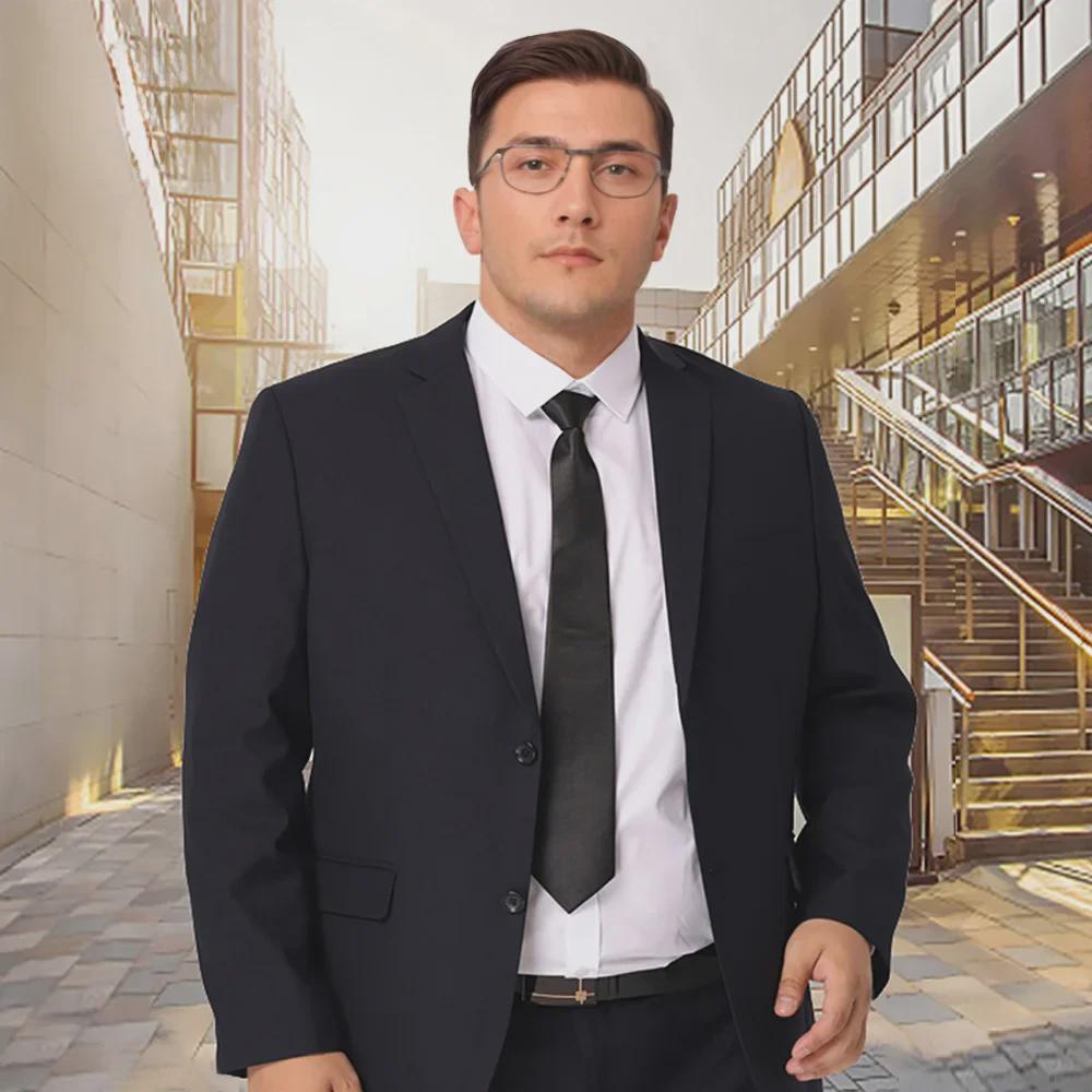 Men's Plus Size Black Suit: Business, Formal, Casual, or Wedding Wear